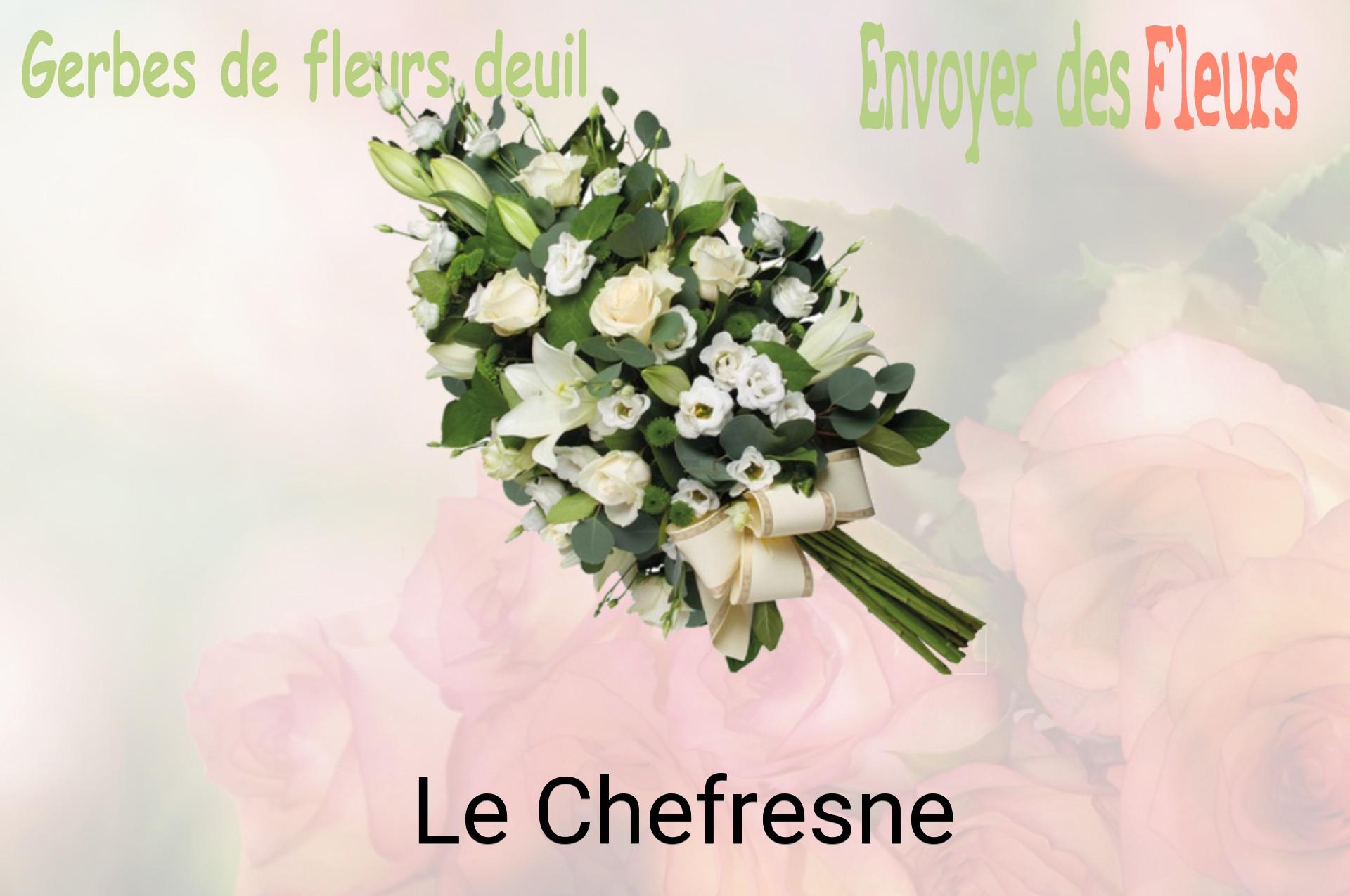 Gerbe de fleurs de deuil livrée à Le Chefresne